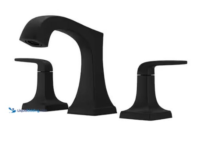 Lot 49-1569033 - Pfister Bellance 8 in. Widespread Two Handle Bathroom Faucet with Drain Kit Included in Matte Black,...