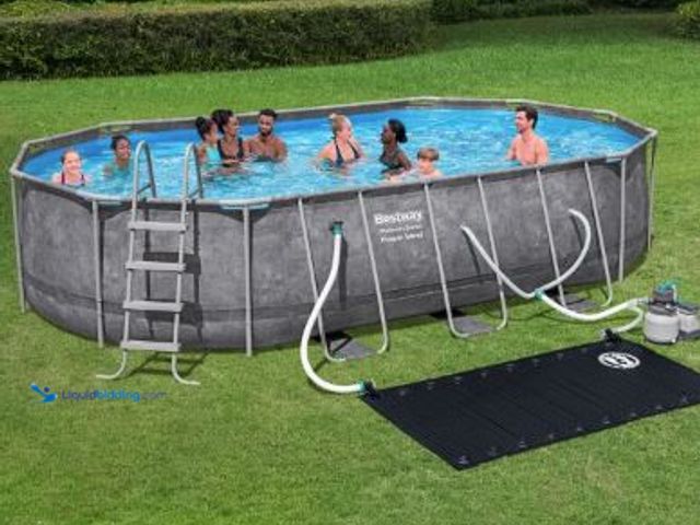 Lot 49-3561919 - Bestway Platinum Series Power Steel 20' x 12' x 48" Oval Pool Set, Factory Sealed with hardware and ...