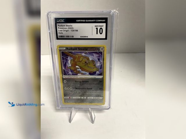 Lot 49-910543 - Radiant Steelix 124/196 Lost Origin English CGC Graded 10 Pokemon TCG. Ref:COINS0723