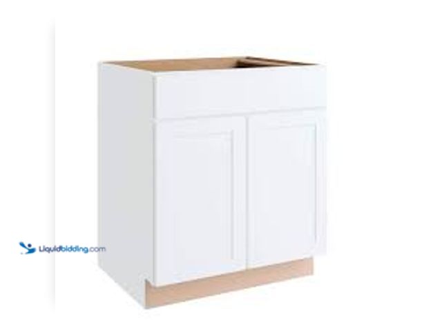 Lot 49-5476896 - Hampton Bay Courtland 36 in. W x 24 in. D x 34.5 in. H Assembled Shaker Sink Base Kitchen Cabinet in...