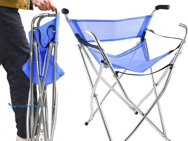 Lot 49-5581816 - Freshore® Walking Stick Folding Cane Seat for Women/Men with Heavy Duty - Walker Chair Bench Camping...