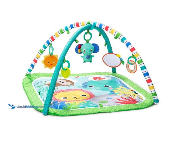 Lot 49-5551755 - Bright Starts Wild Wiggles Baby Activity Gym & Play Mat with FoldingToy bar, Newborn and up - Green,...