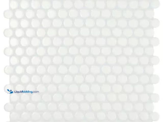 Lot 49-1573998 - Lot of (2) Daltile Restore Satin White 10 in. x 11 in. Glazed Ceramic Penny Round Mosaic Tile (0.83 ...