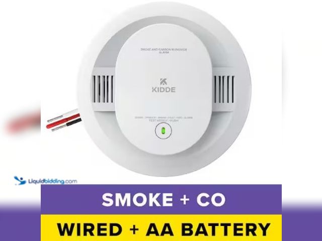 Lot 49-3631245 - Kidde Hardwired Smoke and Carbon Monoxide Detector, Interconnectable and LED Warning Lights, 30CUAR,...