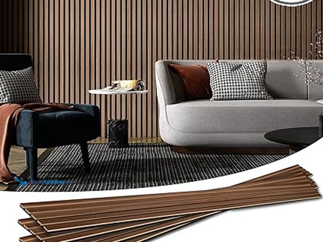 Lot 49-5461129 - Art3d 4-Piece Wood Slat Acoustic Panels for Stylish Decor and Noise Reduction, 3D Textured Panel for...