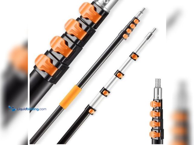 Lot 49-3463487 - VEVOR Telescopic Extension Pole, 5-8 FT Multi-Purpose Extendable Pole, Sturdy Aluminum Alloy Paint P...