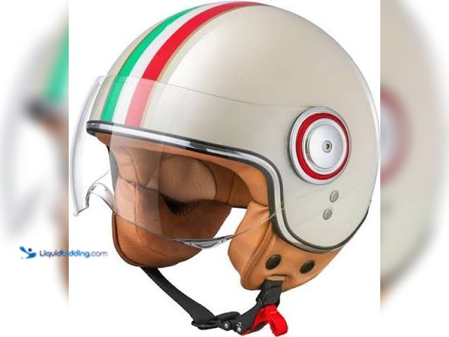 Lot 49-5545086 - Open Face Motorcycle Helmet for Adults, Half Face Moped Helmets for Men, 3/4 Retro Vespa Helmet, Cla...