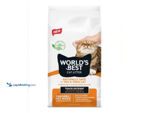 Lot 49-2022729 - Lot of (3) bags of World's Best Cat Litter Track Defense Unscented, Low Tracking, Dust Control, Made...