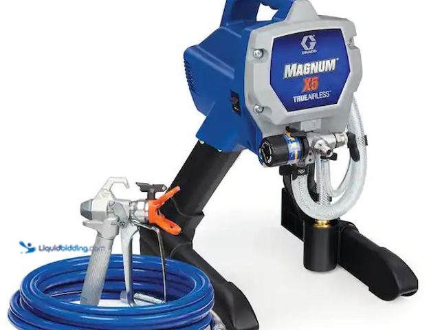 Lot 49-5460667 - Graco
Magnum X5 Airless 3000 PSI Stand Paint Sprayer Internet # 100634354
Model # 262800
Store SK...