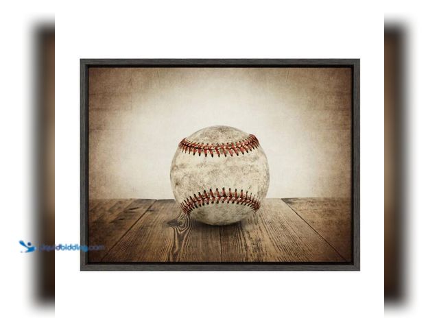 Lot 49-5412625 - Design Ovation Sylvie "Vintage Baseball" by Saint and Sailor Studios Sports Framed Canvas Wall Art 2...