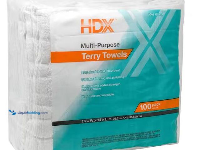 Lot 49-3539751 - HDX
14 in. x 14 in. Terry Towels (100-Count) Internet # 301447332
Model # T-00132-HDX
Store SKU #...