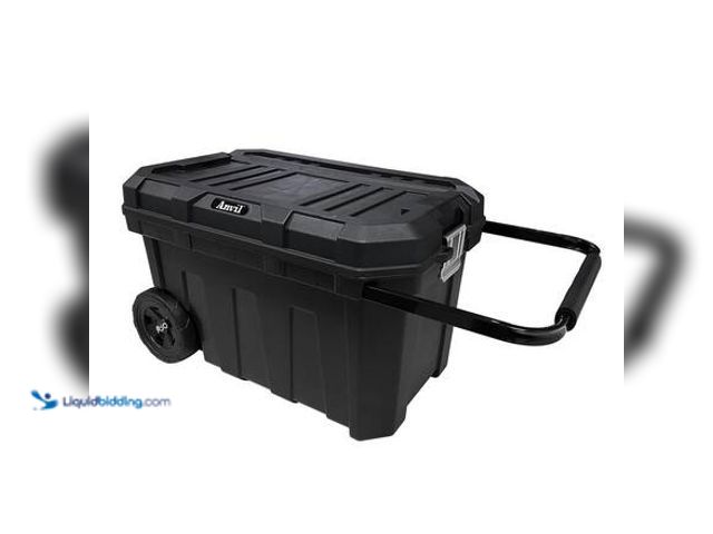 Lot 49-5546861 - Anvil 24 in. Black Plastic Rolling Tool Box Model # 320310B unused