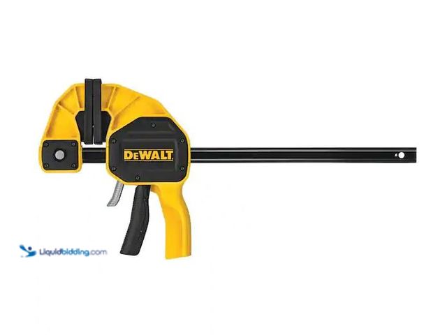 Lot 49-1576441 - DEWALT 12 in. 600 lb. Trigger Clamp w/3.75 in. Throat Depth Model # DWHT83185, Unused  Ref#BINHD0130