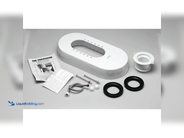 Lot 49-3527298 - 15¼ in. W x 28¾ in. L x 3½ in. H Toilet Riser for Larger Base Toilets in White, 500 lbs. Capacity (a...