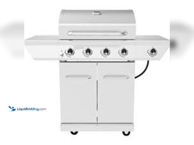 Lot 49-5411565 - Nexgrill 4 Burner Stainless Steel Propane Gas Grill with Side Burner. Model # 720-0830XF. Slightly U...