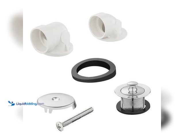 Lot 49-3616556 - (2-Pack) Everbilt Twist and Close 1-1/2 in. Schedule 40 White PVC Bath Waste and Overflow Drain Plum...