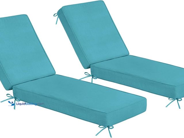 Lot 49-5461147 - Sundale Outdoor Olefin Chaise Lounge Cushion Set of 2, Water-Resistant Patio Lounge Chair Cushion, T...