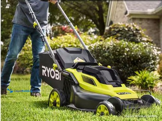 Lot 49-1569421 - RYOBI ONE+ HP 18V Brushless 16 in. Cordless Battery Walk Behind Push Lawn Mower, Model # P1190, Used...