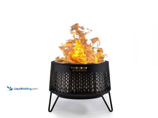 Lot 49-5546400 - TIKI 20 in. Smokeless Wood Burning Huddle Fire Pit with Stand, Removable Ash Pan and Weather Resista...