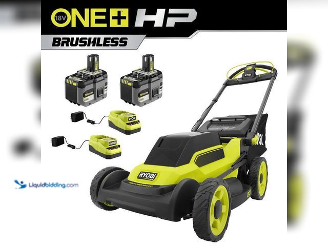 Lot 49-5413859 - RYOBI
ONE+ HP 18V Brushless 20 in. Cordless Battery Walk Behind Self-Propelled Lawn Mower w/ (2) 6....