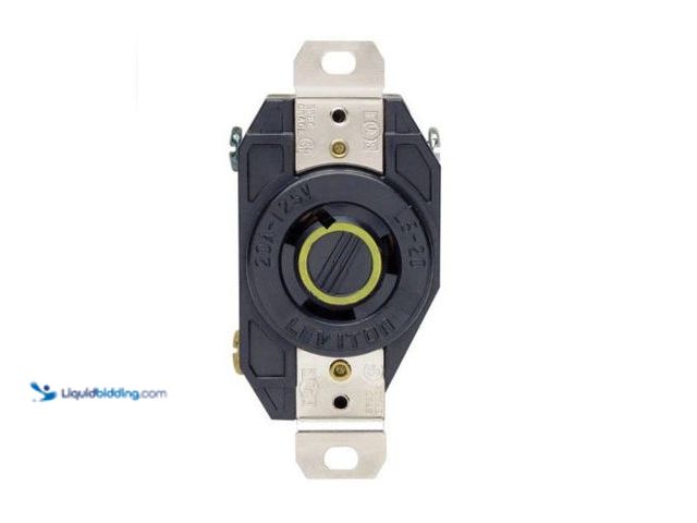 Lot 49-2020766 - Lot of (3).V-0-max 20 Amps 125 V Single Black Locking Receptacle. Model # 02310-00D. MSRP: $59.97. N...