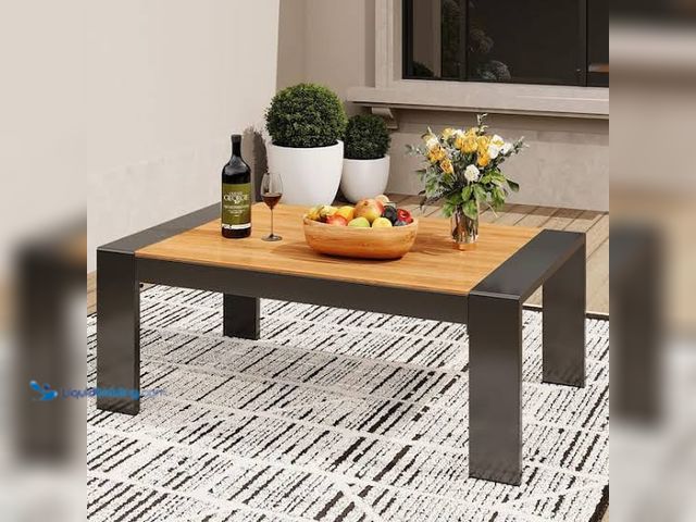 Lot 49-5549630 - Sizzim Stylish  Black Aluminum Patio Table. Model: G13001LG01D-ML. Unused
