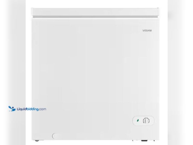 Lot 49-1631394 - Vissani 7.0 cu. ft. Manual Defrost Chest Freezer with LED Light in White, Garage Ready, Model # HMCF...