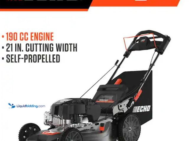 Lot 49-1623716 - ECHO 21 in. 190 cc Briggs and Stratton Gas 3-in-1 Dual Blade RWD Self-Propelled Lawn Mower with Sing...