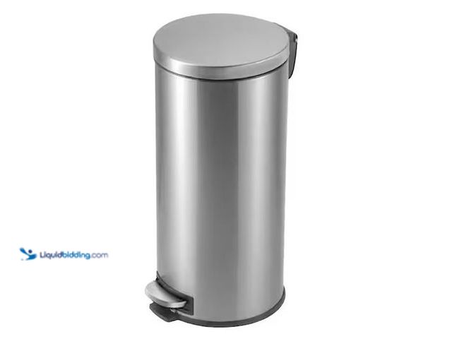 Lot 49-1568524 - StyleWell 8 Gal. Stainless Steel Round Step-On Trash Can Model # STY-SOT-30-1, Unused  Ref#SR1230