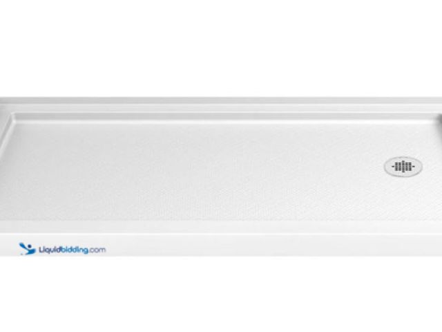Lot 49-1624607 - Dreamline Slim Line 30 inch D x 60 inch W x 2 3/4 inch H Right Drain Single Threshold Shower Base in...