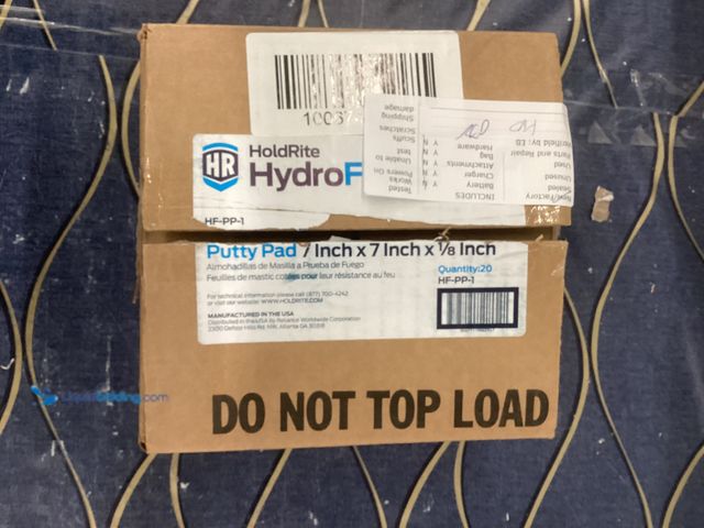 Lot 49-5490208 - Fire Rated Putty Pad 7" x 7" x 1/8" Hydroflame Item is New, Approx 20