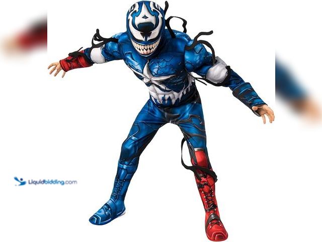 Lot 49-5439379 - Rubie's Boy's Marvel Spider-Man Maximum Venom Deluxe Venomized Captain America Costume. Small 4-6. [...