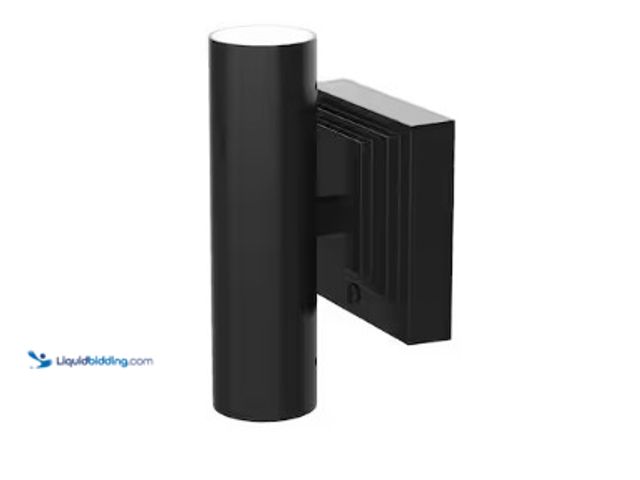 Lot 49-3612824 - Lot of (2) Westek 5 in. Matte Black LED Dual Light Vanity Sconce Light with Remote (1-Pack), Model #...