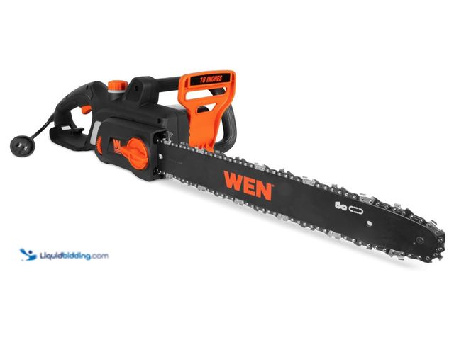 Lot 49-2001193 - WEN Electric Chainsaw, Corded, 15-Amp, 18-Inch (CP1518), Model # B0FCZRMWYF, Unused, Has attachments...