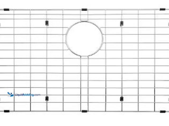 Lot 49-5436774 - SERENE VALLEY 29.29 in. x 15.39 in. Rear Drain Stainless Steel Sink Grid. Model # NLW3016R. Unused.