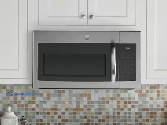 Lot 49-1549453 - GE 1.6 cu. ft. Over-the-Range Microwave in Stainless Steel, Model # JVM3160RFSS, Slightly used, Test...