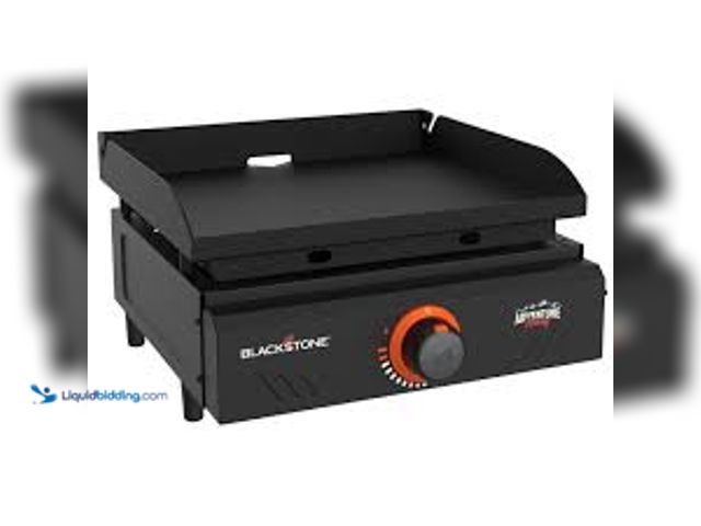 Lot 49-2021852 - Blackstone Adventure Ready Outdoor Griddle, 17 Inch Single-Burner Portable Flat Top Grill, Black. Mo...