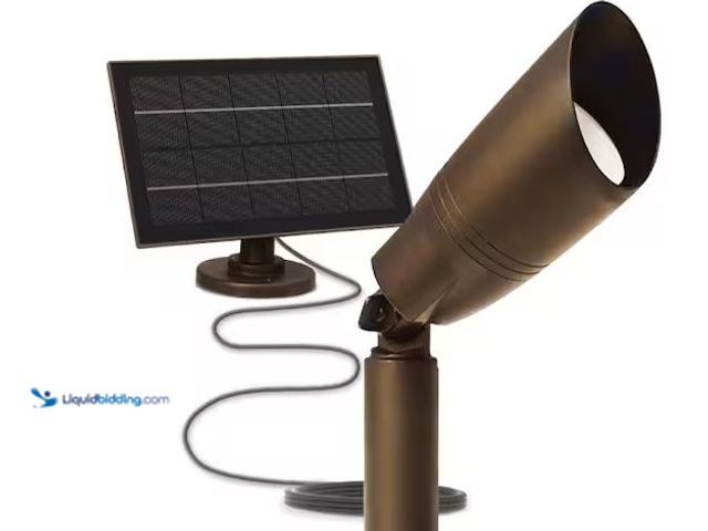 Lot 49-1576539 - Feit Electric One Sync Landscape 300 Lumen Bronze Solar Integrated LED Outdoor Spotlight w/Dusk-To-D...