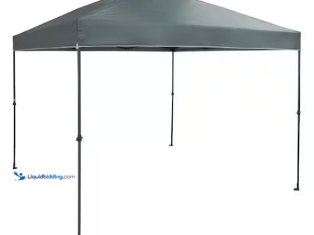 Lot 49-2022945 - Everbilt 10 ft. x 10 ft. Grey Instant Shade Canopy Pop Up Tent, Model # R100D-G5, MSRP $139, Unused,...