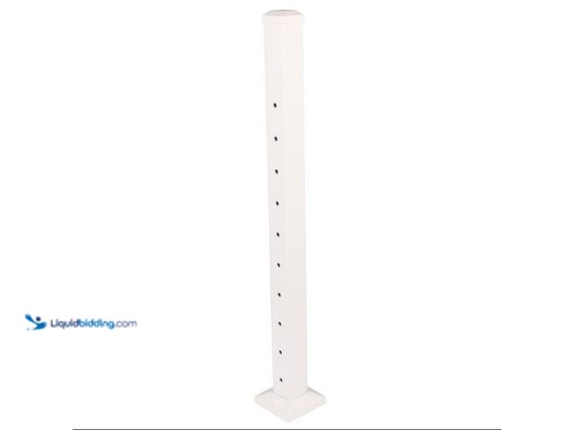 Lot 49-5560146 - Deckorators
Cable Rail 2-1/2 in. x 2-1/2 in. x 39 in. Textured White Aluminum End Post for Cable Ra...