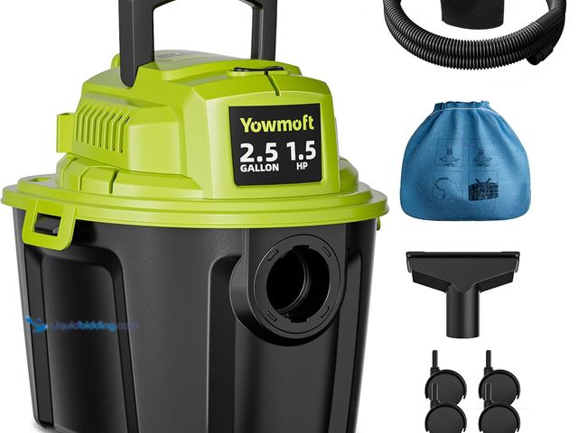 Lot 49-5553236 - 2.5 Gal Shop Vac, 1.5 HP Mini Wet Dry Vacuum with Blower, YWDV25B | 3-in-1 Portable Compact Shop Vac...