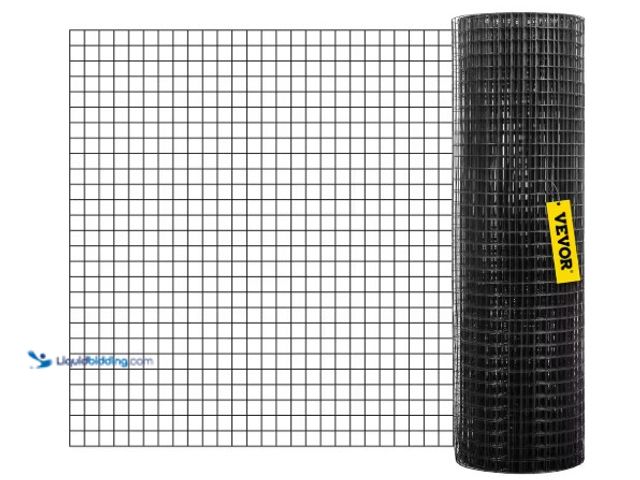 Lot 49-1516634 - VEVOR Hardware Cloth 1 in. Mesh 24 in. x 50 ft. Galvanized Steel Vinyl Coated 16 gal. Chicken Wire f...