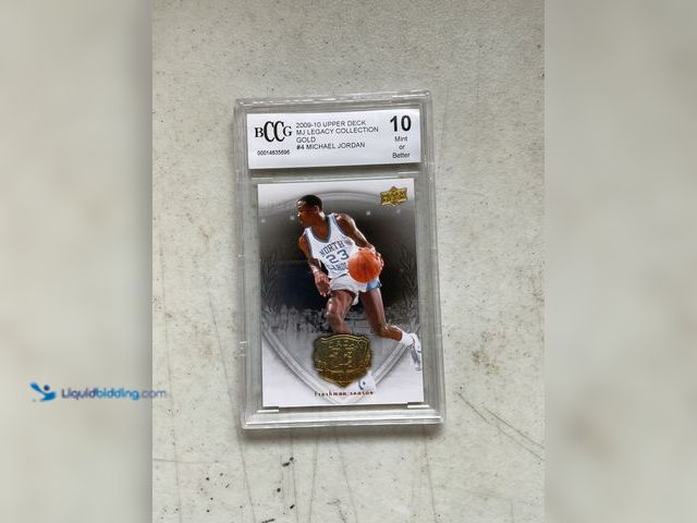 Lot 49-1830461 - COLLECTIBLE WOW GRADED CARD! 2009-10 UPPER DECK MJ LEGACY COLLECTION GOLD #4 BCCG 10 GEM MINT AMAZIN...