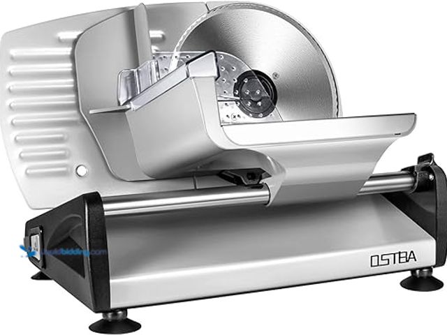 Lot 49-3514896 - OSTBA Meat Slicer Electric Deli Food Slicer with Child Lock Protection, Removable 7.5’’ Stainless St...