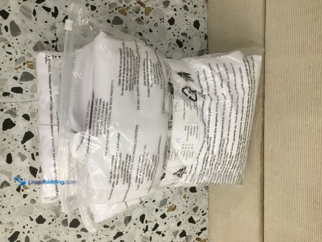 Lot 49-5410463 - Lot of 3. White Synthetic Polyester Robe Set with Pants and Sheer Sleeves. Unused
