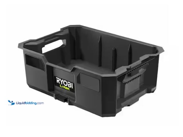 Lot 49-1578109 - RYOBI LINK Tool Crate, 50 lb. Load Capacity, Compatible with RYOBI LINK Modular Storage System, Mode...