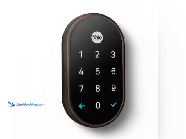 Lot 49-1517335 - Nest x Yale Lock - Tamper-Proof Smart Deadbolt Lock with Nest Connect - Black Suede Model # RB-YRD54...