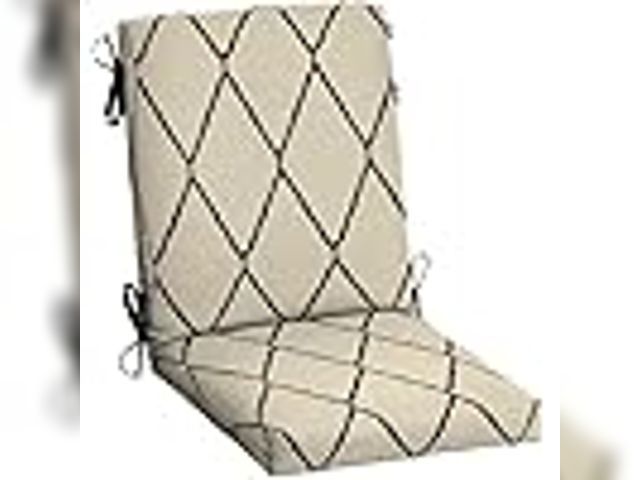 Lot 49-5541565 - Arden Patio Dining Outdoor Chair Cushions, 20x44, Rain-Proof Seat Pad, Fade-Resistant Outdoor Cushio...