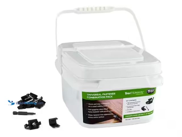 Lot 49-1574748 - Trex 200 sq. ft. Universal Hidden Deck Fasteners - Combo Bucket, Model # UNIVCOMBOCLIP200, New.   Re...