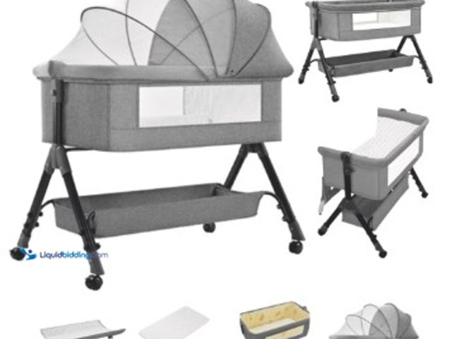 Lot 49-2025709 - ChuangBABO Baby Bassinet, Portable Baby Bedside Sleeper, 4 in 1 Rocking Crib with Changing Table, Mo...